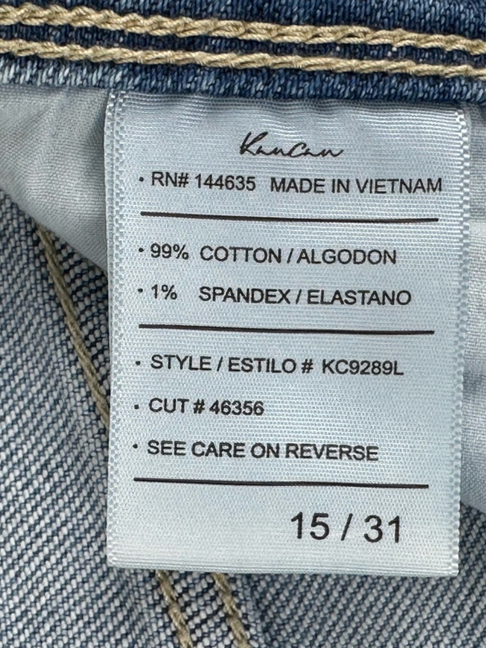 Kancan Holly High Rise Wide Leg Jeans | Size 15/31 | Light Blue Wash - Picture 3 of 9